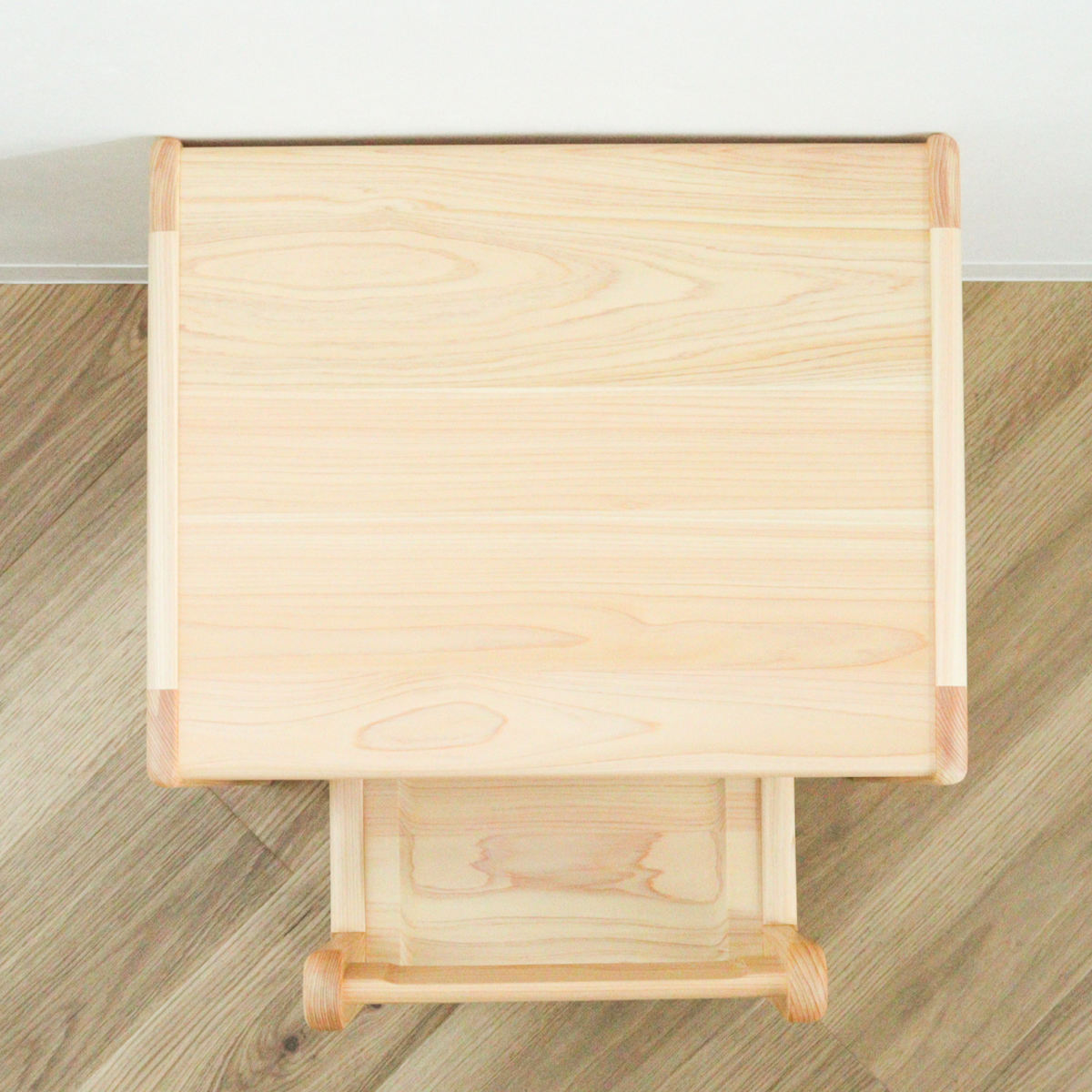 学習机 SS 身長80cm向け TODDLER 木製 ひのき 日本製 ( 開梱設置 デスク 机 ヒノキ キッズデスク 天然木 完成品 サイドテーブル キッズテーブル 子供机 角丸 安心 転び止め ミニ 子供 子ども お絵描き 勉強 学習 キッズ家具 )