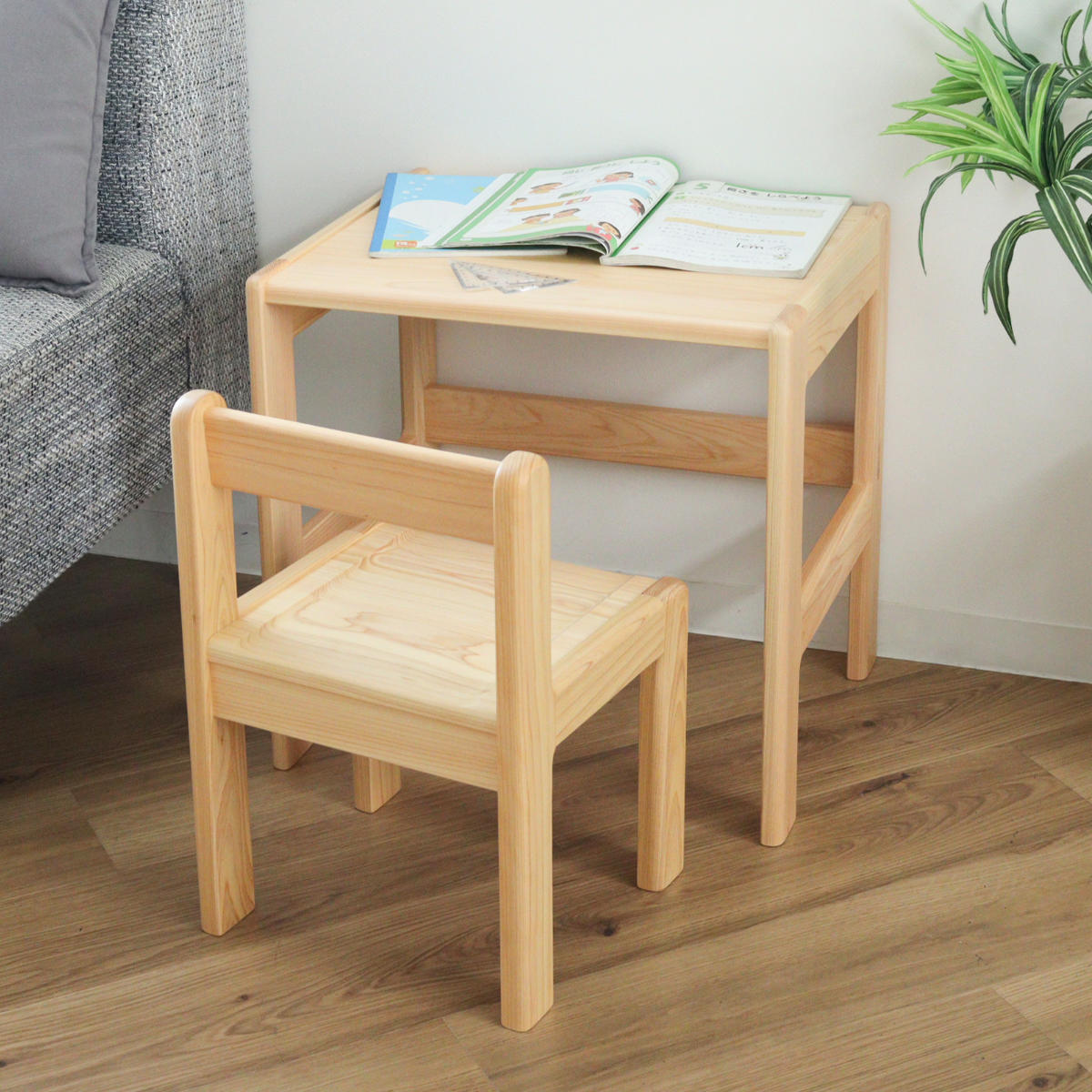 学習椅子 M 身長100cm向け TODDLER 木製 ひのき 日本製 ( 開梱設置 チェア イス 椅子 ヒノキ キッズチェア 天然木 完成品 軽量 ローチェア 子供椅子 角丸 安心 ミニ 子供 子ども お絵描き 勉強 学習 キッズ家具 背もたれ ) 【ピンク】 ピンク