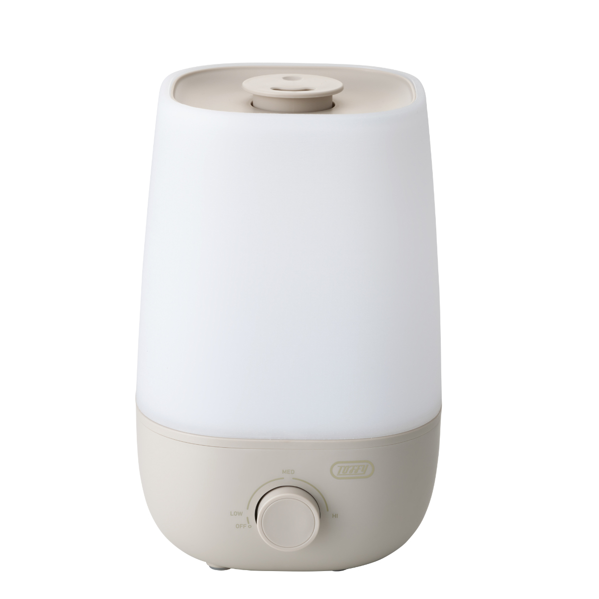 加湿器 2L アロマ加湿器 3段階調整可能 Toffy ( 超音波 ミスト 卓上 2リットル 上から給水 LEDライト付き 加湿 かわいい インテリア コンパクト エッセンシャルオイル アロマウォーター ACアダプター くすみカラー おしゃれ ) 【グレージュ】 グレージュ