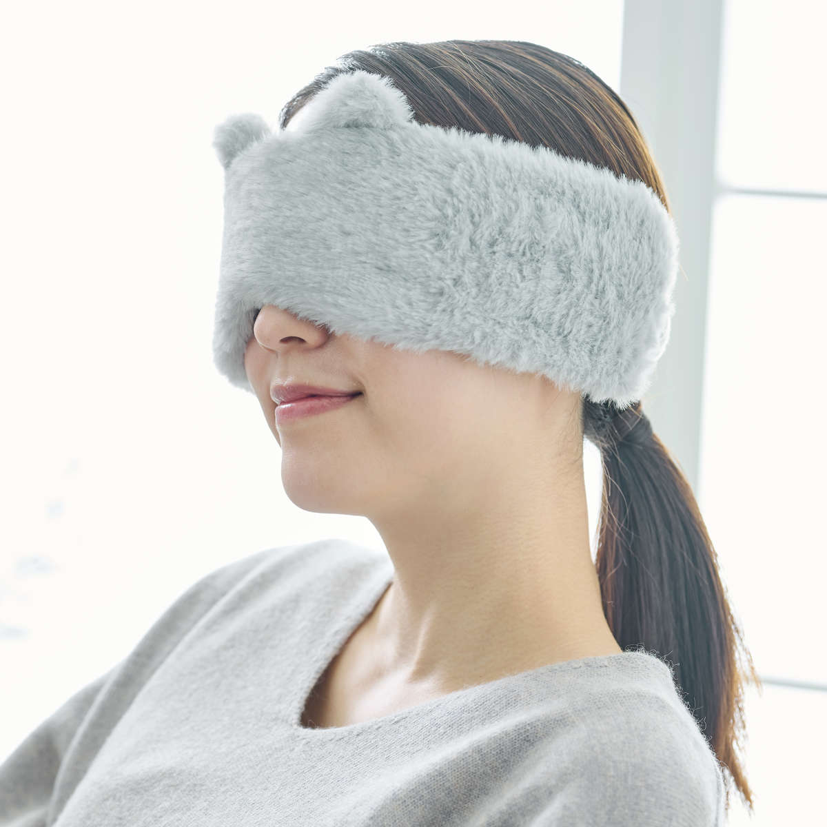 ホットアイマスク レンジですぐにホッカホカ ジェル湯たんぽ hocca アイマスク アニマル ( アイピロー ジェル 電子レンジ 再使用可 猫 くま うさぎ かわいい 繰り返し使用 温かい 簡単 プレゼント ギフト 温める 目元 耳 ) 【ネコ】 ネコ