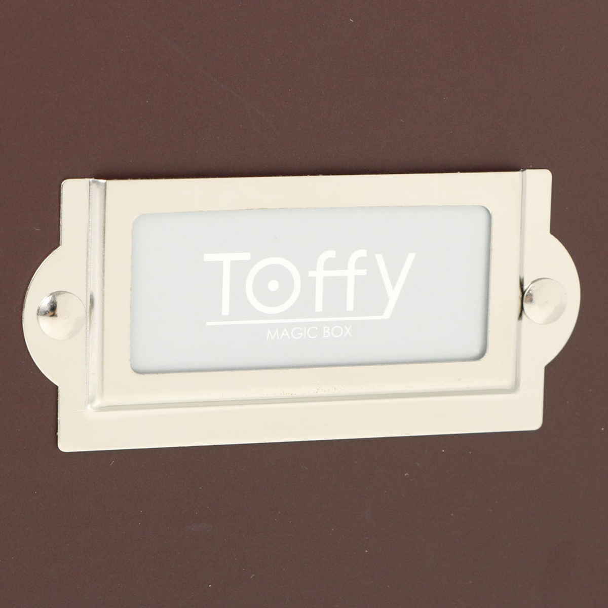 収納ボックス Toffy マジックボックス S ふた付き 幅15.5×奥行26×高さ13.5cm ( 収納 ボックス 箱 紙 紙製 パルプ フタ付き 小物収納 小物入れ ケース ストック 積み重ね 金属 金具付き 丈夫 折りたたみ 整理整頓 片付け ) 【ショコラブラウン】 ショコラブラウン
