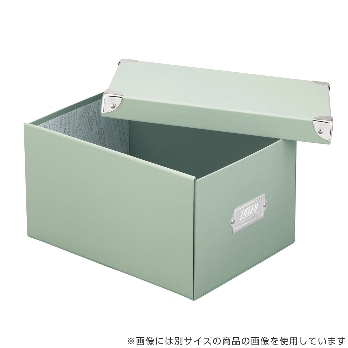 収納ボックス Toffy マジックボックス L ふた付き A4 幅27×奥行38×高さ18cm ( 収納 ボックス 箱 紙 紙製 パルプ フタ付き 小物収納 小物入れ ケース ストック 積み重ね 金属 金具付き 丈夫 折りたたみ 整理整頓 片付け ) 【リッチブラック】 リッチブラック