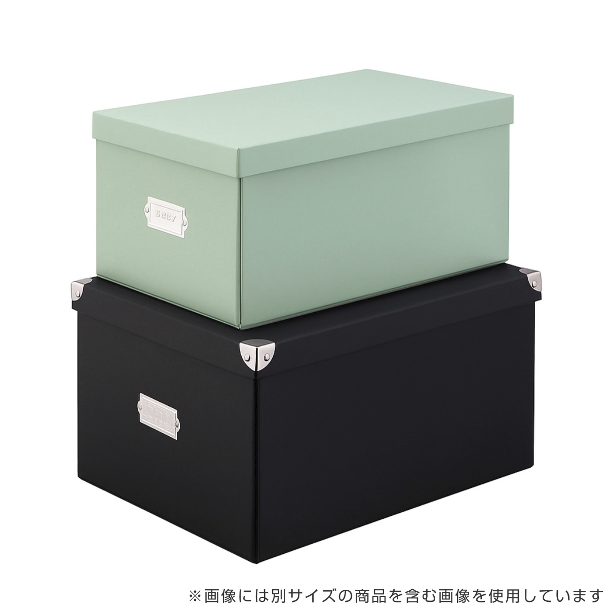 収納ボックス Toffy マジックボックス XL ふた付き 幅31×奥行40×高さ21cm ( 収納 ボックス 箱 紙 紙製 パルプ フタ付き 小物収納 小物入れ ケース ストック 積み重ね 金属 金具付き 丈夫 折りたたみ 整理整頓 片付け ) 【アッシュホワイト】 アッシュホワイト