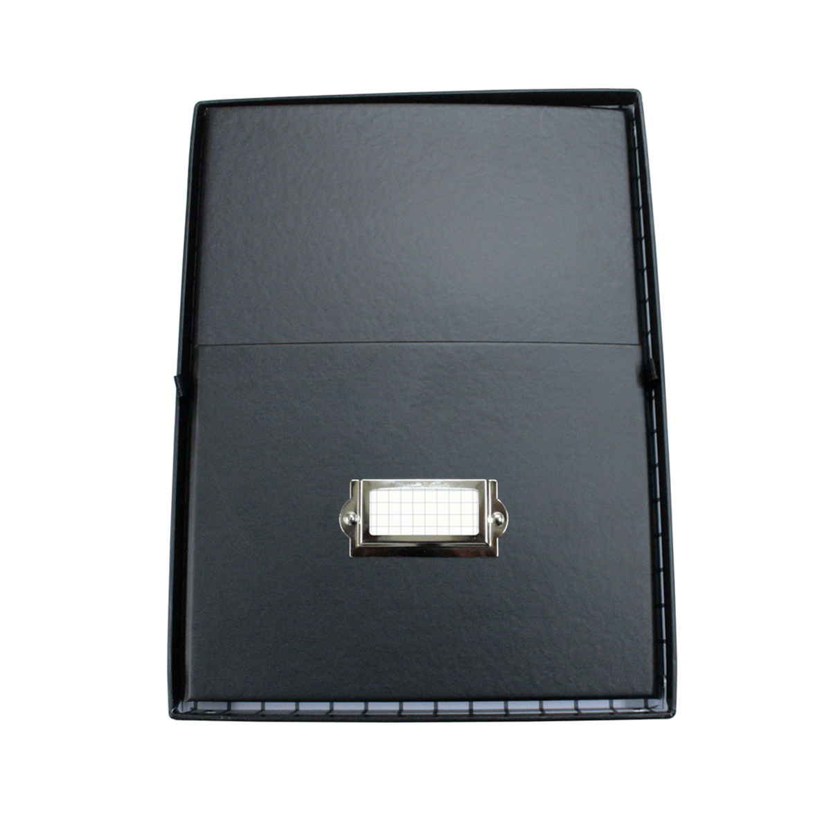 収納ボックス roomonize マジックボックス S ふた付き 幅15.5×奥行26×高さ13.5cm ( 収納 ボックス 箱 紙 紙製 パルプ フタ付き 小物収納 小物入れ ケース ストック 積み重ね 金属 金具付き 丈夫 折りたたみ 整理整頓 片付け ) 【ブラック】 ブラック