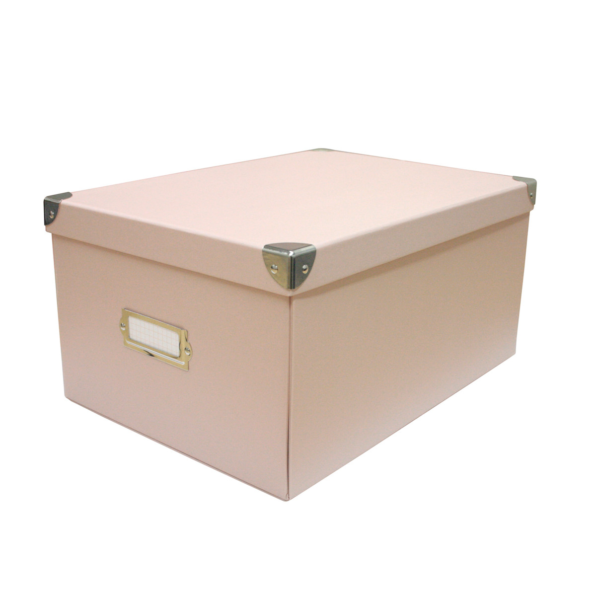 収納ボックス roomonize マジックボックス L ふた付き A4 幅27×奥行38×高さ18cm ( 収納 ボックス 箱 紙 紙製 パルプ フタ付き 小物収納 小物入れ ケース ストック 積み重ね 金属 金具付き 丈夫 折りたたみ 整理整頓 片付け ) 【グレー】 グレー