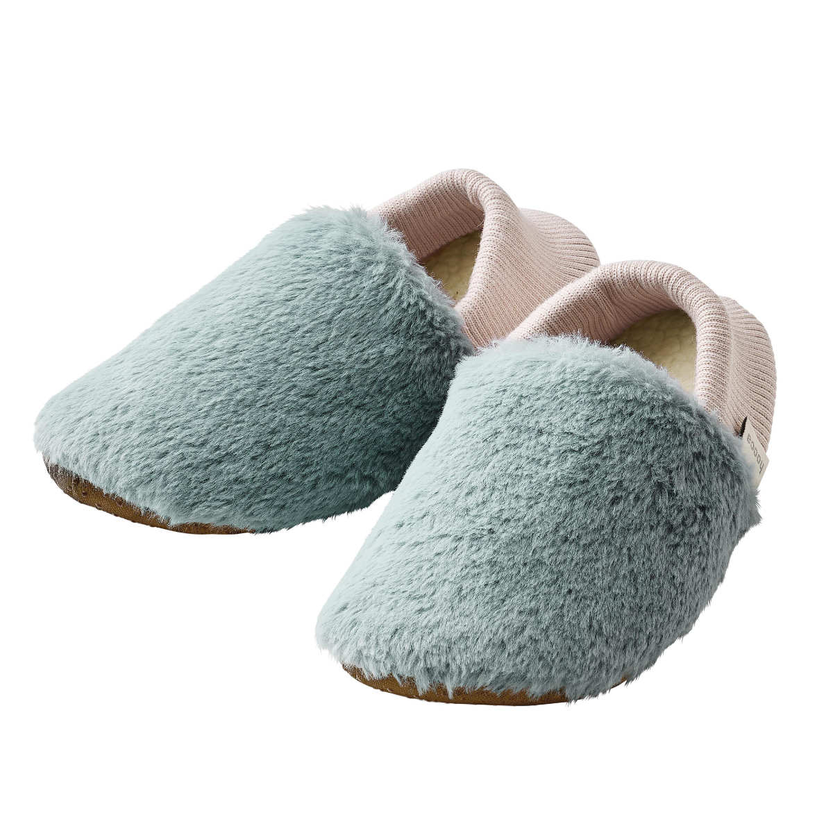 スリッパ レンジですぐにホッカホカ ジェル湯たんぽ hocca ポケット付きウォームスリッパ ( ルームシューズ レディース ふわふわ 電子レンジ カイロ 湯たんぽ付き 洗える 滑り止め 室内 暖かい 冬 ボア ファー かかと ) 【セージグリーン】 セージグリーン