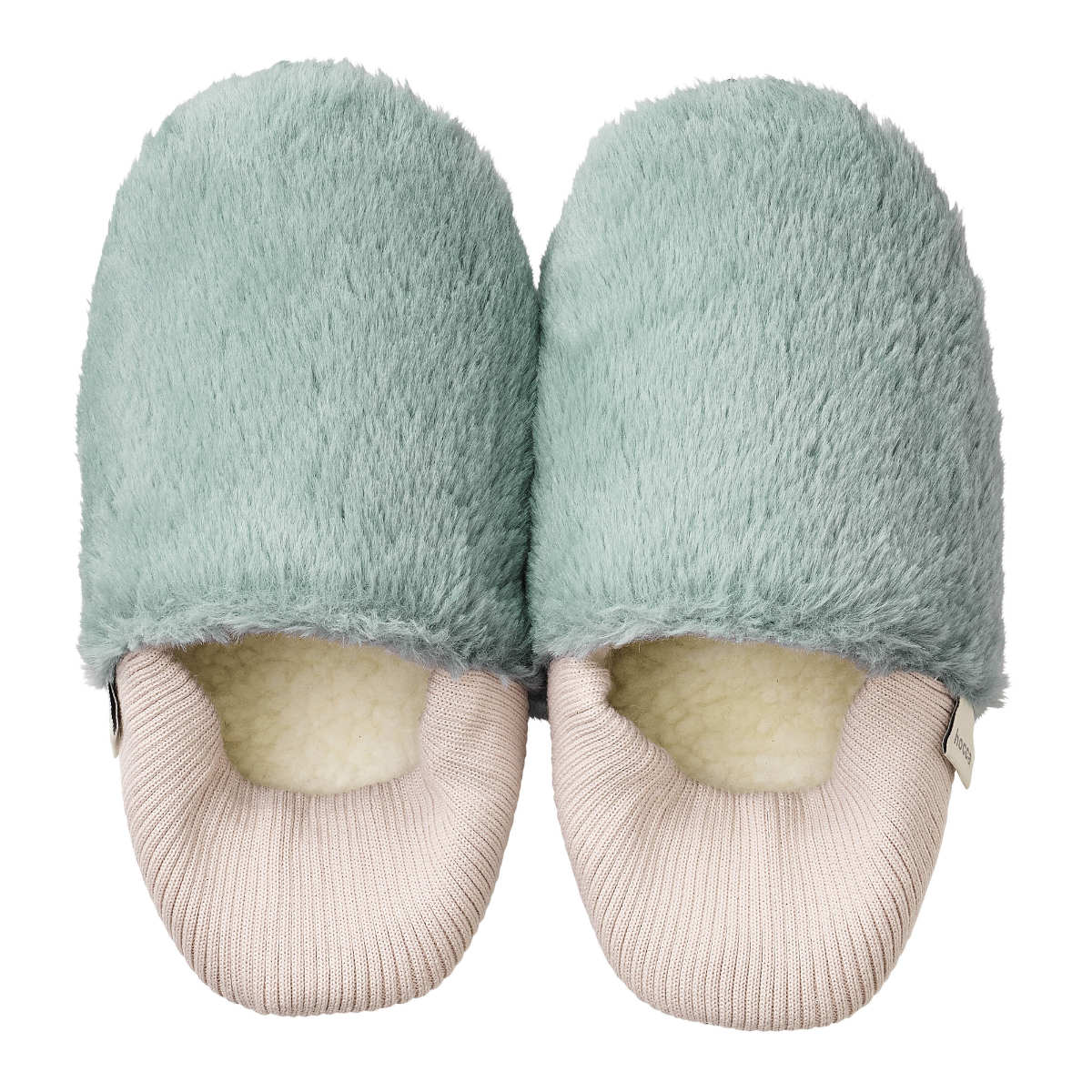 スリッパ レンジですぐにホッカホカ ジェル湯たんぽ hocca ポケット付きウォームスリッパ ( ルームシューズ レディース ふわふわ 電子レンジ カイロ 湯たんぽ付き 洗える 滑り止め 室内 暖かい 冬 ボア ファー かかと ) 【セージグリーン】 セージグリーン