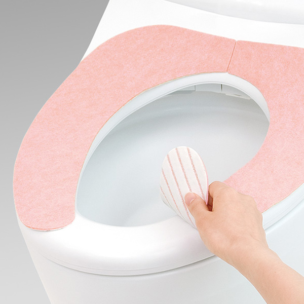 便座カバー 吸着べんざシート ぴたQ ブルー ( 便座シート ベンザシート べんざシート おくだけ 節電 吸着 置くだけ トイレ用品 洗える ) 【ピンク】 ピンク