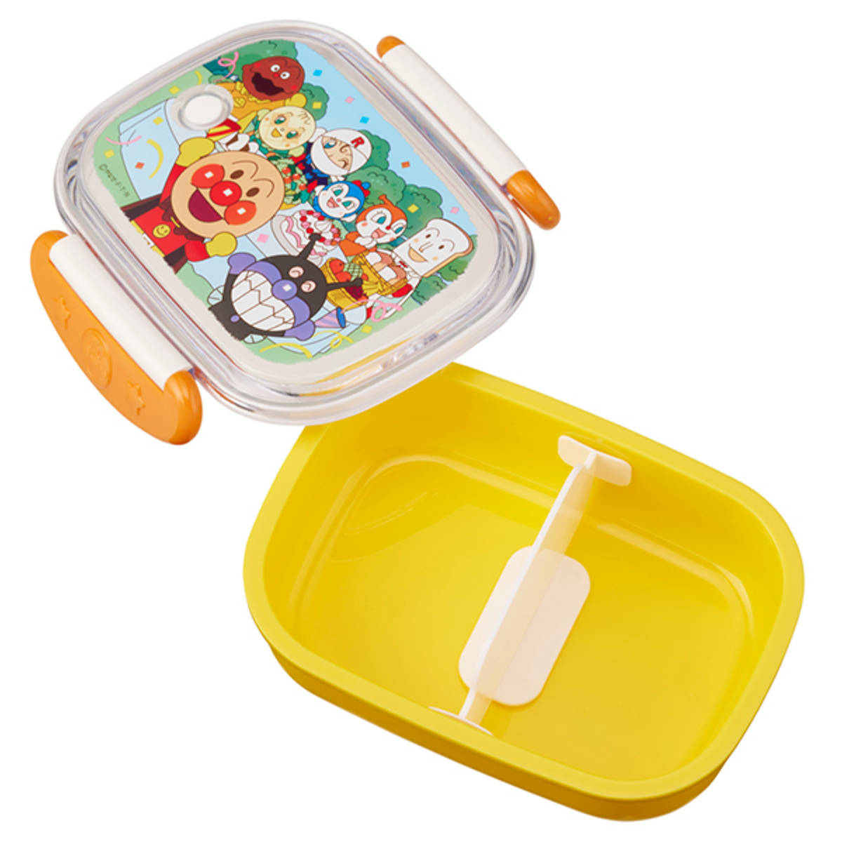 弁当箱 1段 280ml 抗菌ロック式弁当箱 アンパンマン ( お弁当箱 ランチボックス 食洗機対応 レンジ対応 一段 エア調節 日本製 仕切り付き 食洗機OK レンジOK お弁当 弁当 エア調節弁付き こども用 ) 【レッド】 レッド