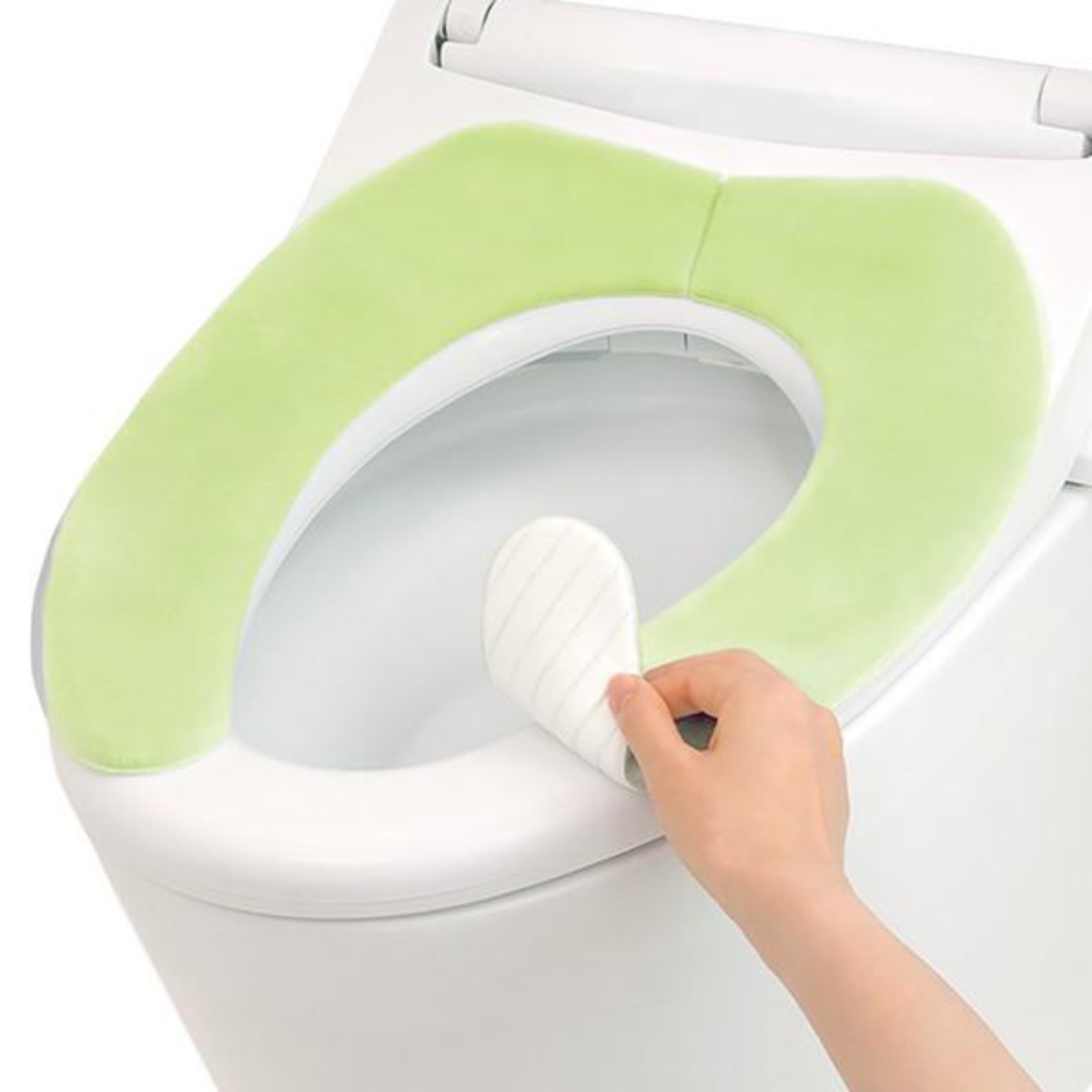 便座カバー 吸着便座シート ぴたQ ボア ( 便座シート 吸着シート 吸着便座 洗浄暖房型 O型 U型 トイレ 便座 カバー シート 吸着 貼る 洗える ふわふわ 無地 シンプル 節電 トイレ用品 トイレタリー トイレグッズ ) 【ピンク】 ピンク