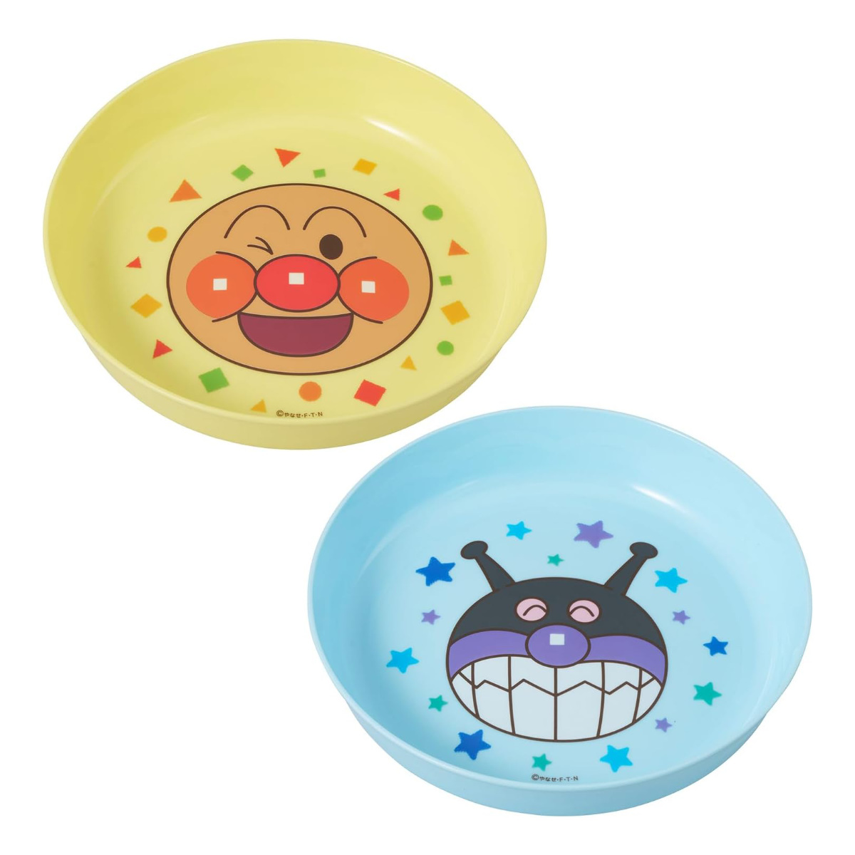 プレート アンパンマン おやつプレート 2枚入 （ BPAフリー 日本製 子供 子ども キッズ 食器 直径16cm キャラクター プラスチック かわいい ）