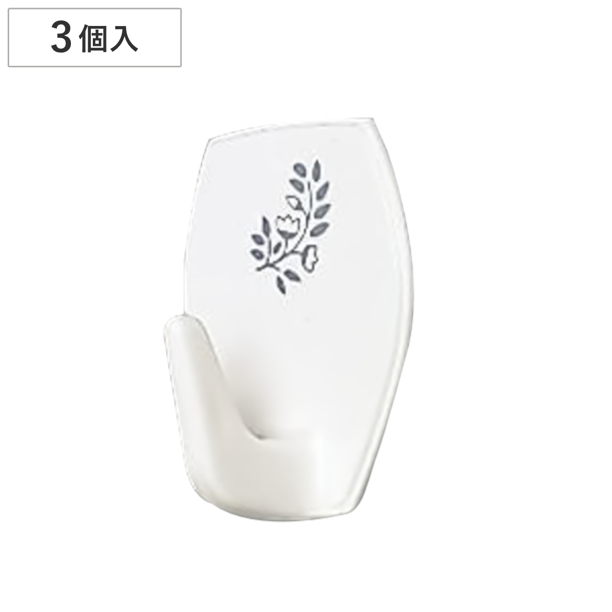 フック ベンリーフック 3個入 接着剤 耐荷重5kg ( ボンド接着 小物フック 小物掛け 吊り下げ 引っ掛け 収納 壁掛け キッチン 玄関 壁面収納 ミニフック 鍵フック 壁面 小物 鍵 )
