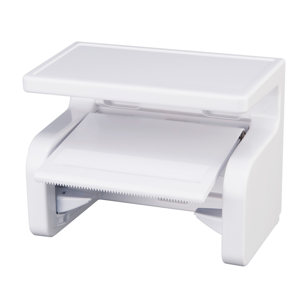 トイレットペーパーホルダー 棚付き （ 紙巻器 トイレ用品 ペーパーホルダー ）