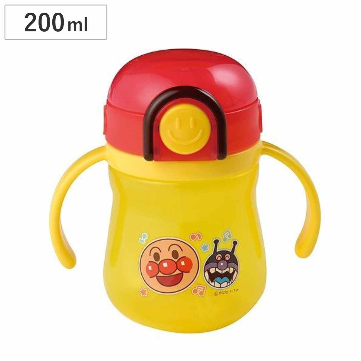 トレーニングコップ ストローマグ ワンタッチ 200ml アンパンマン （ ストロー付き マグ コップ あんぱんまん ベビーマグ 乳離れ用 哺乳瓶卒業用 練習 用品 ベビー 出産祝い ストロー飲み 両手マグ おでかけ ）