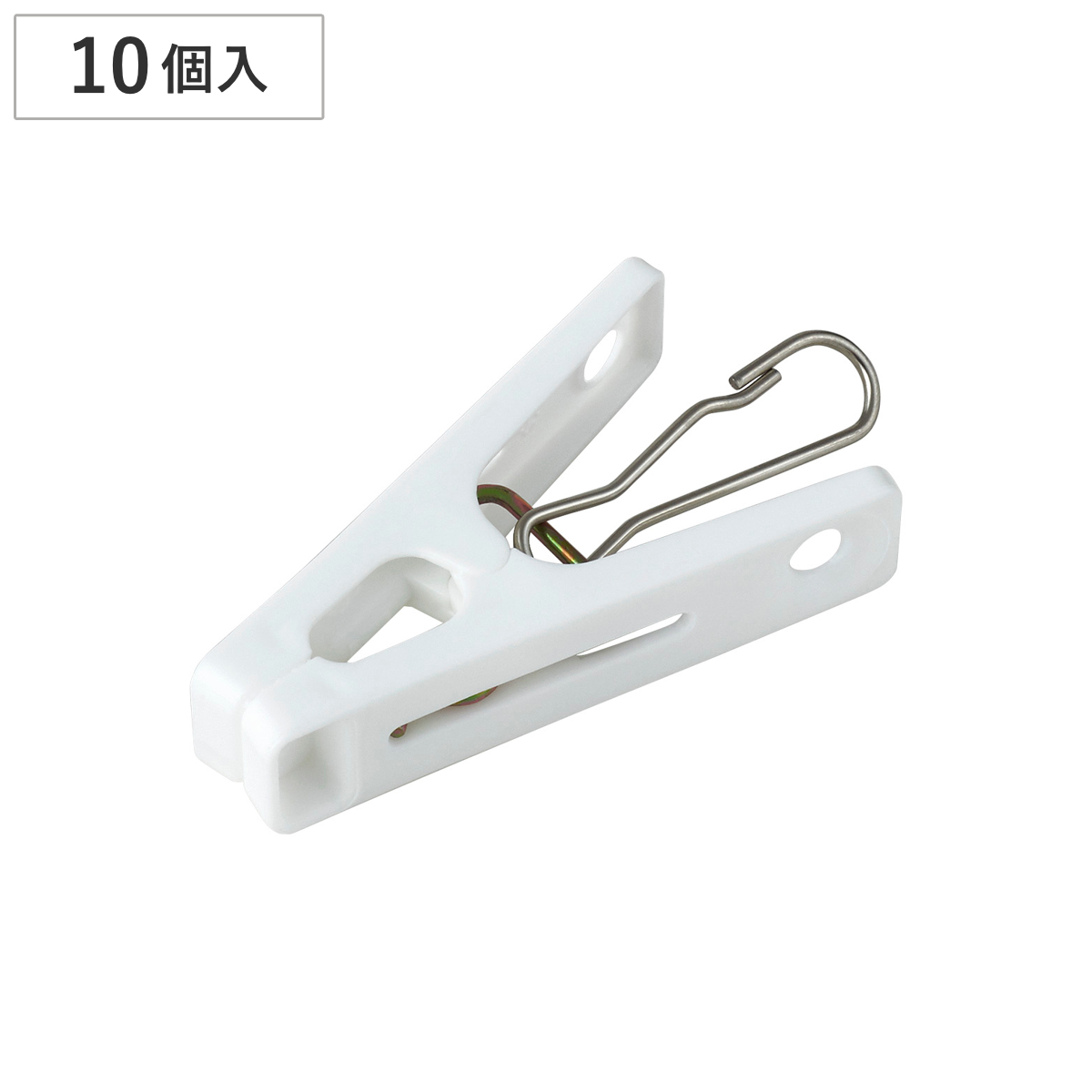 金具付き 替えピンチ 10個入り （ 洗濯バサミ 洗濯ピンチ 洗濯用品 洗濯ばさみ ピンチ ステンレス 洗濯物干し 交換 ）
