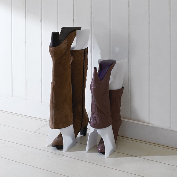 ブーツホルダー スペースセーバー 1足分 2個入り ( ブーツキーパー ブーツスタンド シューキーパー ブーツ 2個 靴 収納 省スペース 伸縮 ショート ロング 脱臭剤付き 脱臭 消臭 逆さ 靴箱 玄関 靴収納 シューズ )