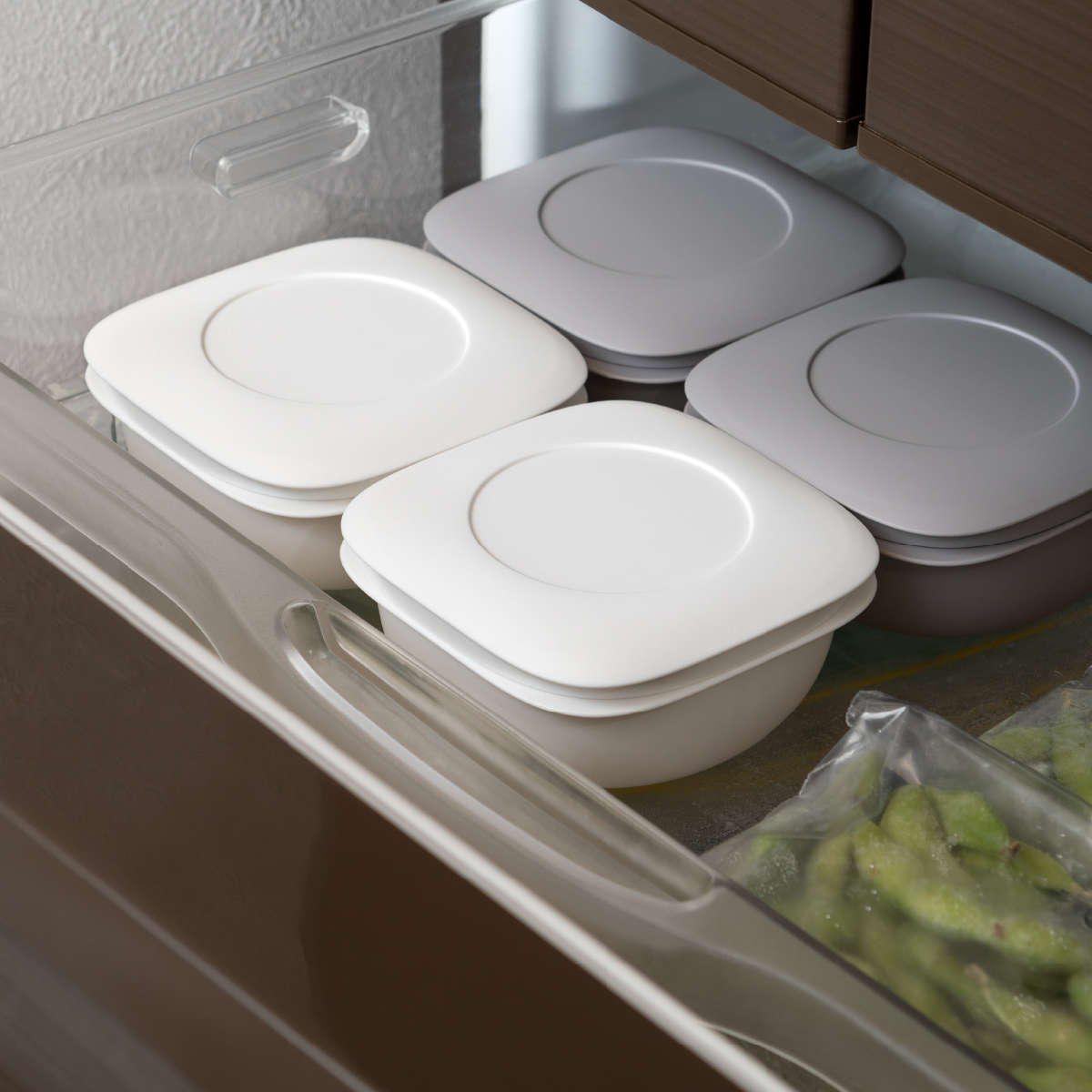 冷凍ご飯容器 蒸気であたためる 冷凍ごはん容器 6個組 保存容器 ライクイット ( 電子レンジ調理器 プラスチック 冷凍 ごはん容器 蒸し器 日本製 like-it ご飯容器 食洗機対応 保存 調理 冷凍ごはん ザル すのこ ) 【ホワイト】 ホワイト