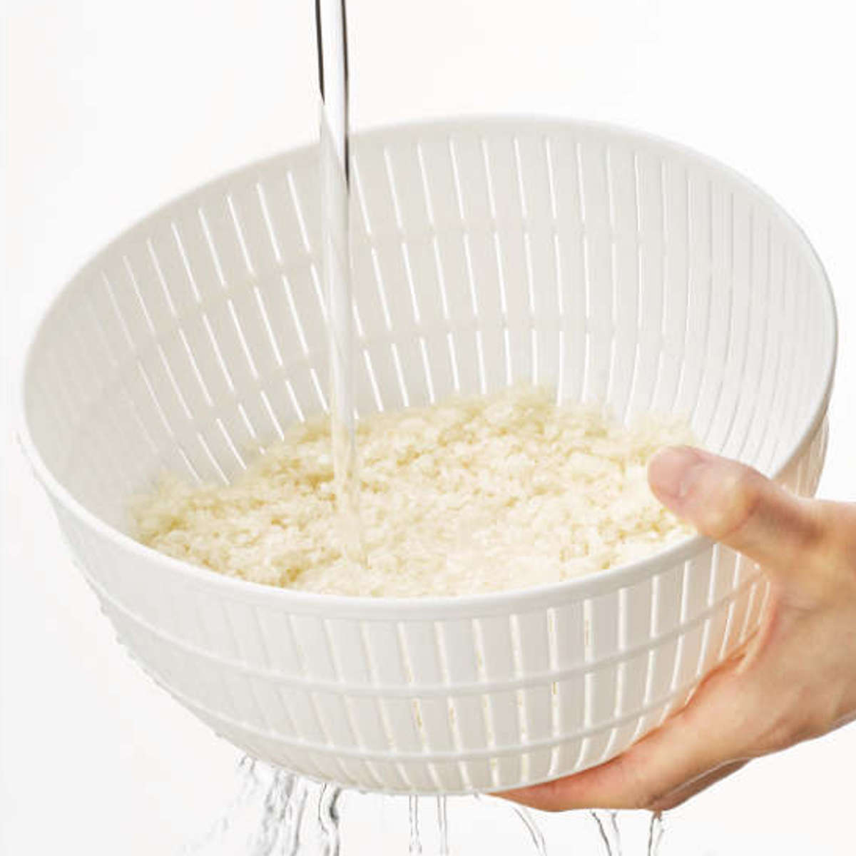 冷凍ご飯容器 ボウル ザル セット 米とぎにも使える ザルとボウル プレート&蒸気であたためる 冷凍ごはん容器 3個組 保存容器 ( ライクイット 米とぎボウル ごはん容器 like-it 冷凍 蒸し器 日本製 レンジ対応 食洗機対応 )