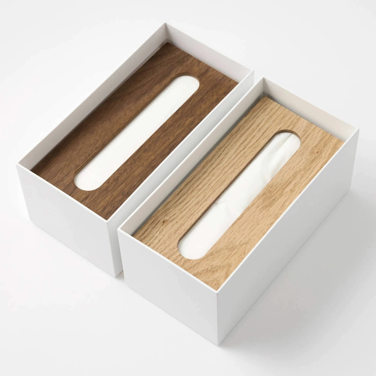 ティッシュボックス リバーシブル木蓋 Like-it ティッシュケース ( 木製 クリア プラスチック ライクイット おしゃれ インテリア ティッシュ ボックス リビング 洗面 キッチン 寝室 リバーシブル 透明 ) 【ブラック】 ブラック