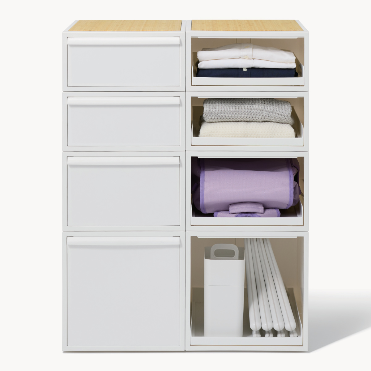 天板 クローゼットシステム 竹製天板 ( 収納 クローゼット 衣類収納 収納ボックス 衣装ケース 竹 対応パーツ バンブー ナチュラル 天板のみ 耐荷重 10kg 上乗せ S M L 全サイズ 対応 )