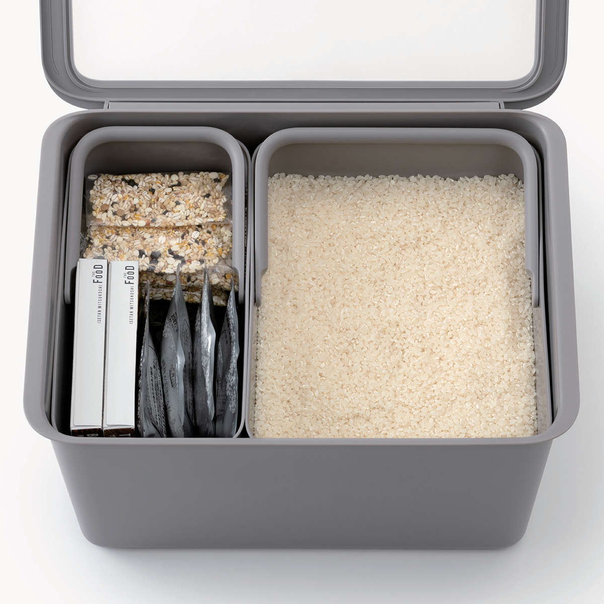 米びつ 3kg 5kg 10kg Pantry Stock Case フタ付きケース インナーセット 計量カップ付き ( ライクイット 日本製 米櫃 ライスストッカー ライスボックス 抗菌 保存容器 お米収納 白米 玄米 雑穀 分けて入れられる コンテナ like-it ) 【ブラック】 ブラック