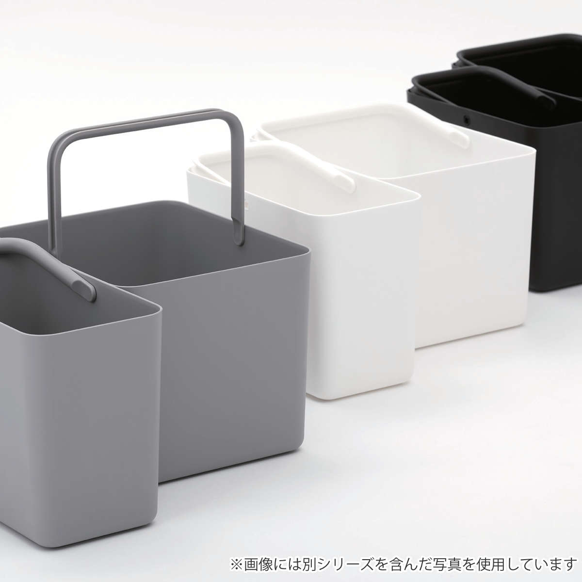 キッチン収納ケース Pantry Stock Case ハンドル付きケース ワイド 2個組 ( ライクイット 日本製 キッチンストッカー 戸棚 ケース パントリー ボックス 抗菌 戸棚ボックス 戸棚ストッカー 収納ボックス 整理 ハンドル like-it ) 【ブラック】 ブラック