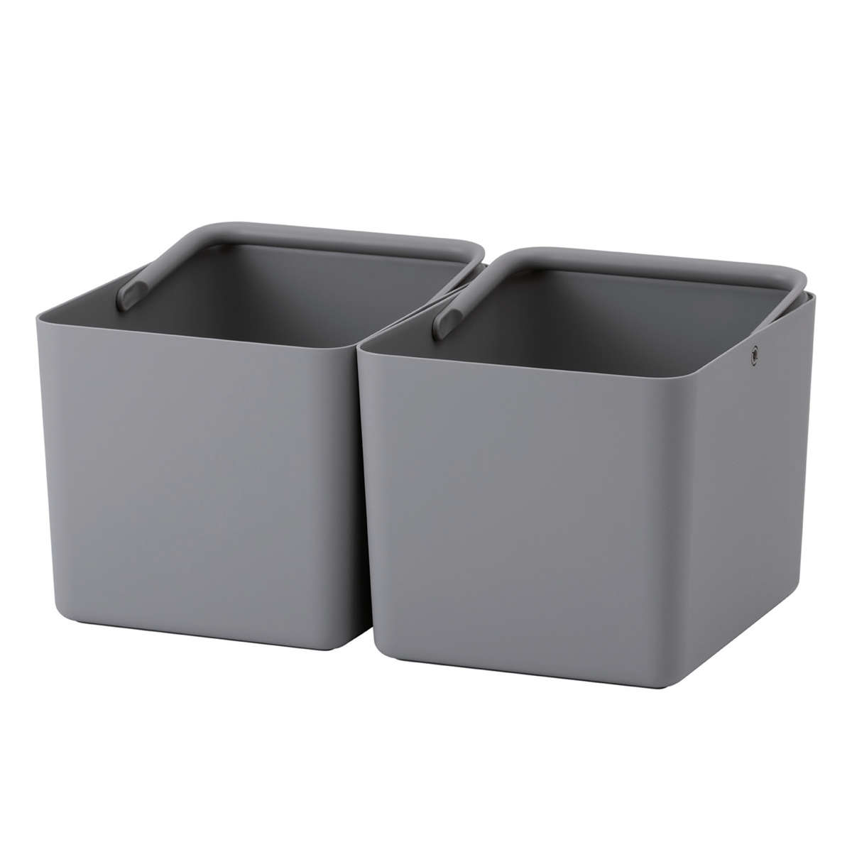 キッチン収納ケース Pantry Stock Case ハンドル付きケース ワイド 2個組 ( ライクイット 日本製 キッチンストッカー 戸棚 ケース パントリー ボックス 抗菌 戸棚ボックス 戸棚ストッカー 収納ボックス 整理 ハンドル like-it ) 【ブラック】 ブラック