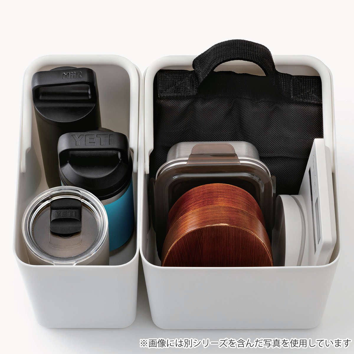 キッチン収納ケース Pantry Stock Case ハンドル付きケース ワイド 2個組 ( ライクイット 日本製 キッチンストッカー 戸棚 ケース パントリー ボックス 抗菌 戸棚ボックス 戸棚ストッカー 収納ボックス 整理 ハンドル like-it ) 【ブラック】 ブラック