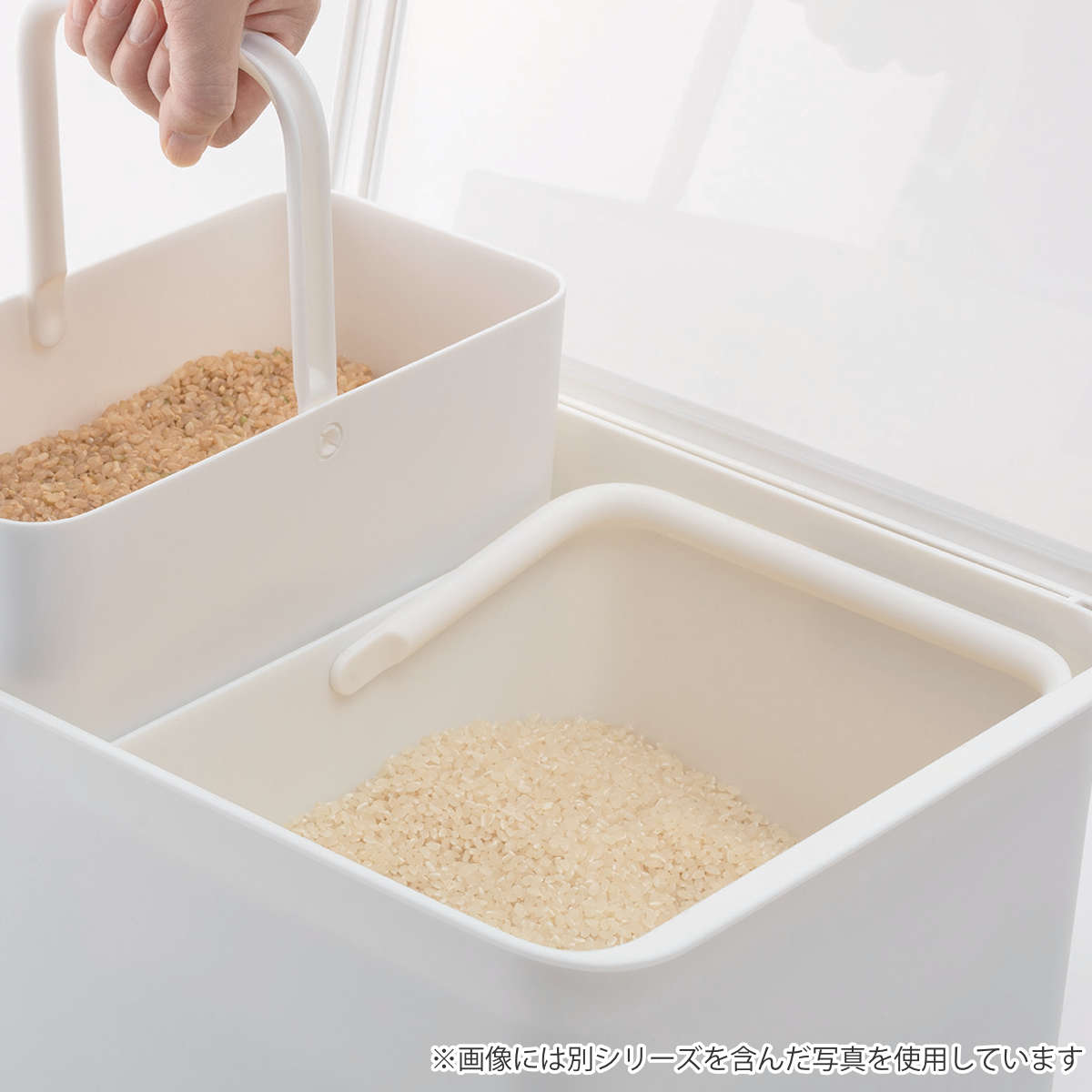 キッチン収納ケース Pantry Stock Case ハンドル付きケース ワイド 2個組 ( ライクイット 日本製 キッチンストッカー 戸棚 ケース パントリー ボックス 抗菌 戸棚ボックス 戸棚ストッカー 収納ボックス 整理 ハンドル like-it ) 【ブラック】 ブラック