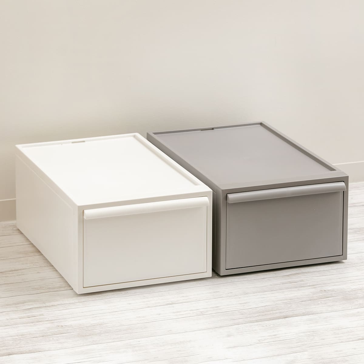 収納ケース 同色3個セット 引き出し M 幅32×奥行52×高さ21.5cm クローゼットシステム ( 収納 クローゼット 衣類収納 衣装ケース 積み重ね プラスチック 日本製 ) 【オールブラック】 オールブラック