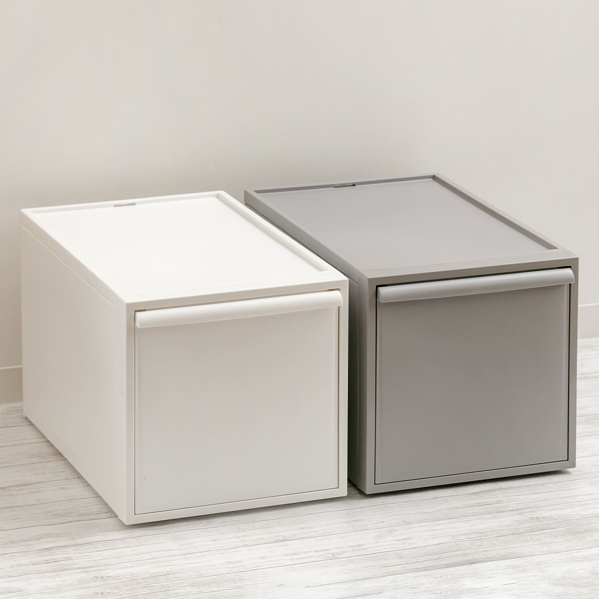 収納ケース 同色2個セット 引き出し L 幅32×奥行52×高さ31.8cm クローゼットシステム ( 収納 クローゼット 衣類収納 衣装ケース 積み重ね プラスチック 日本製 ) 【オールグレー】 オールグレー