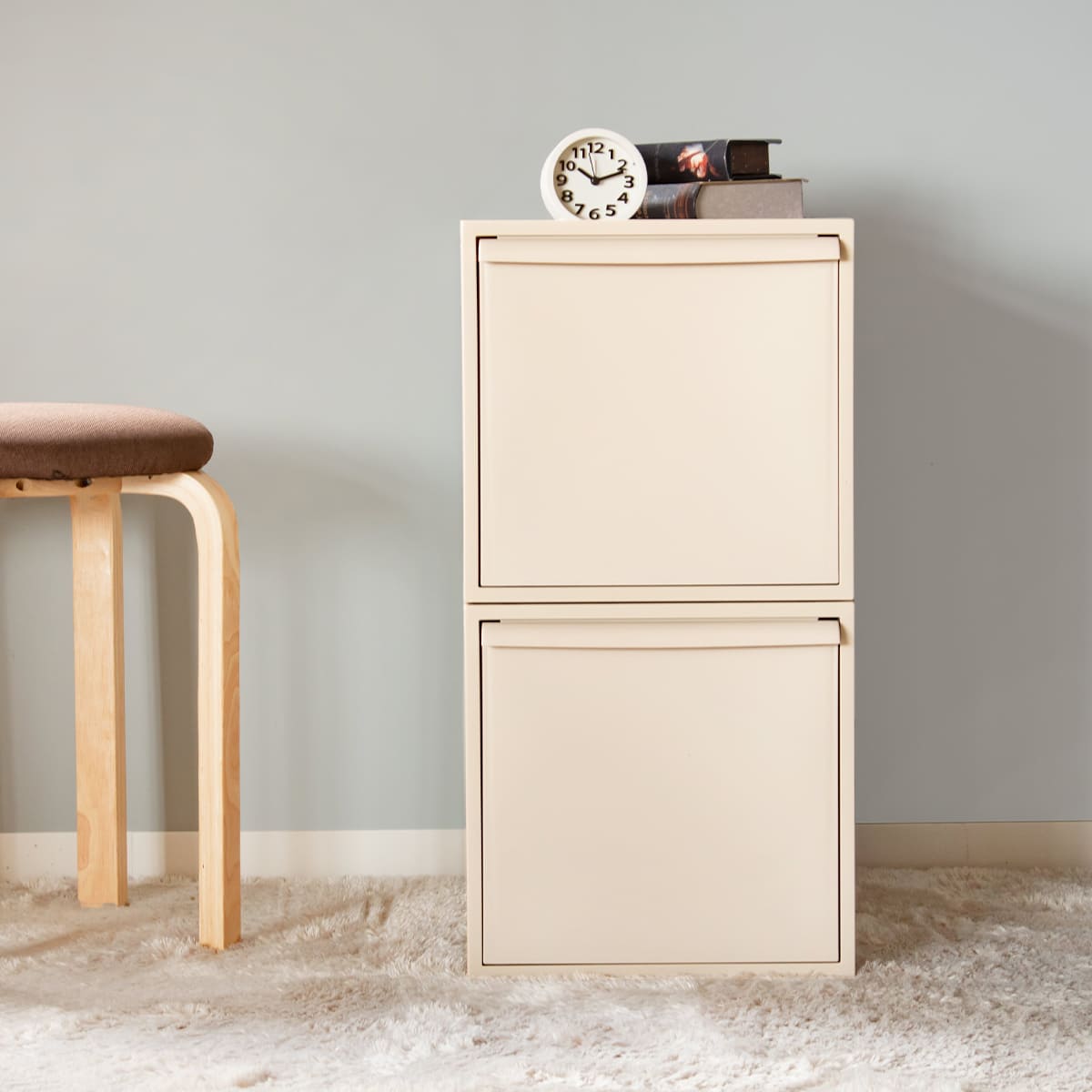 収納ケース 同色2個セット 引き出し L 幅32×奥行52×高さ31.8cm クローゼットシステム ( 収納 クローゼット 衣類収納 衣装ケース 積み重ね プラスチック 日本製 ) 【オールグレー】 オールグレー