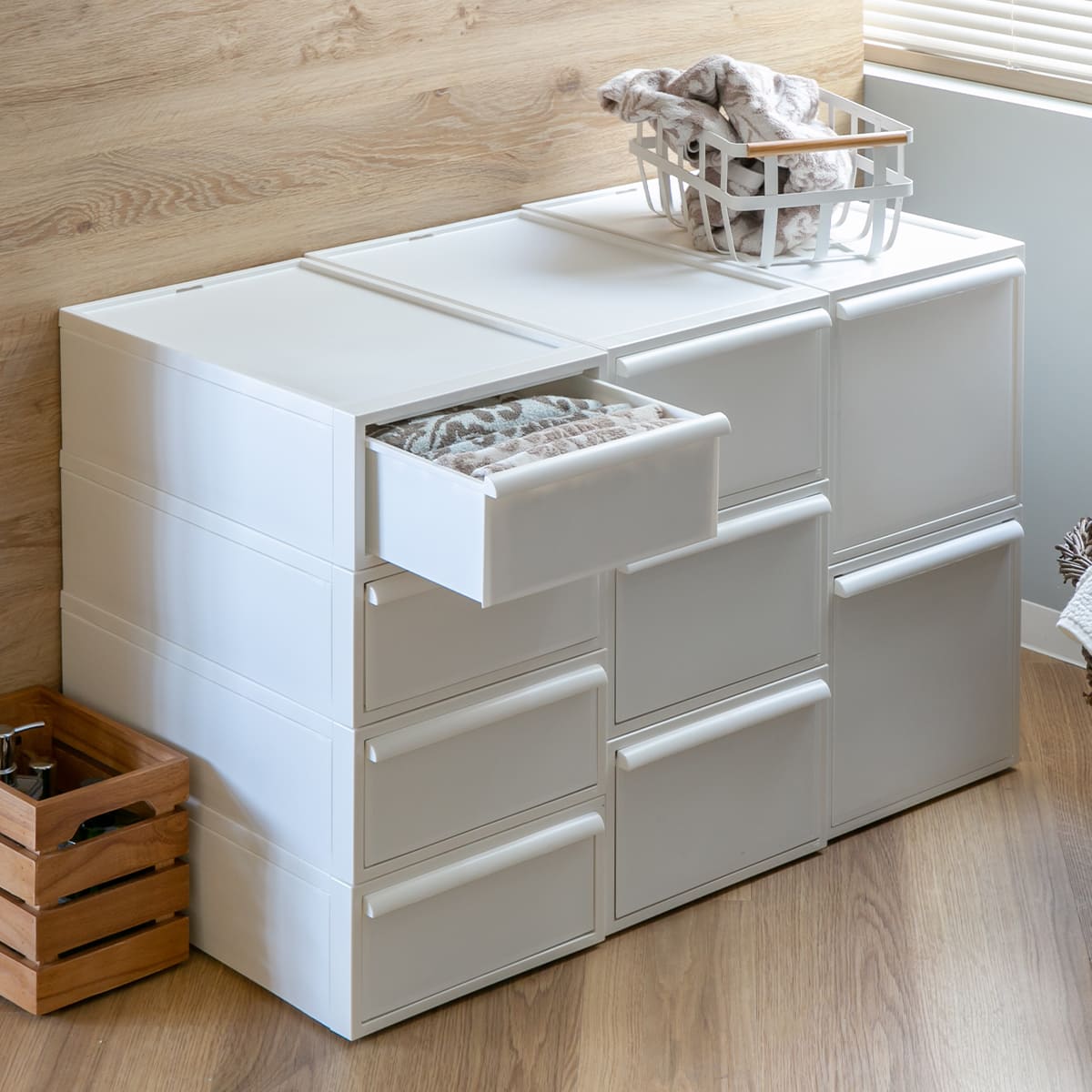 収納ケース 同色2個セット 引き出し L 幅32×奥行52×高さ31.8cm クローゼットシステム ( 収納 クローゼット 衣類収納 衣装ケース 積み重ね プラスチック 日本製 ) 【オールグレー】 オールグレー