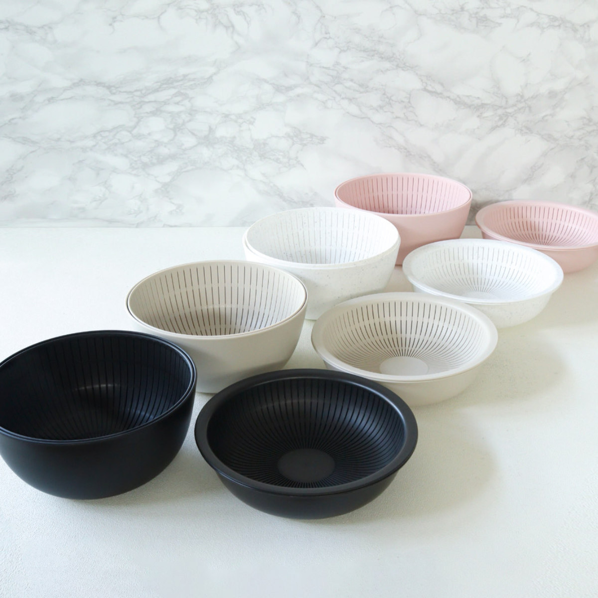 米研ぎボウル ザル ライクイット 電子レンジ対応 食洗機対応 日本製 米とぎにも使えるザルとボウル ( like-it 米研ぎザル 米とぎ セット 米研ぎ用ボウル 米研ぎボール 水切りザル 水切りボウル ) 【ピンク】 ピンク