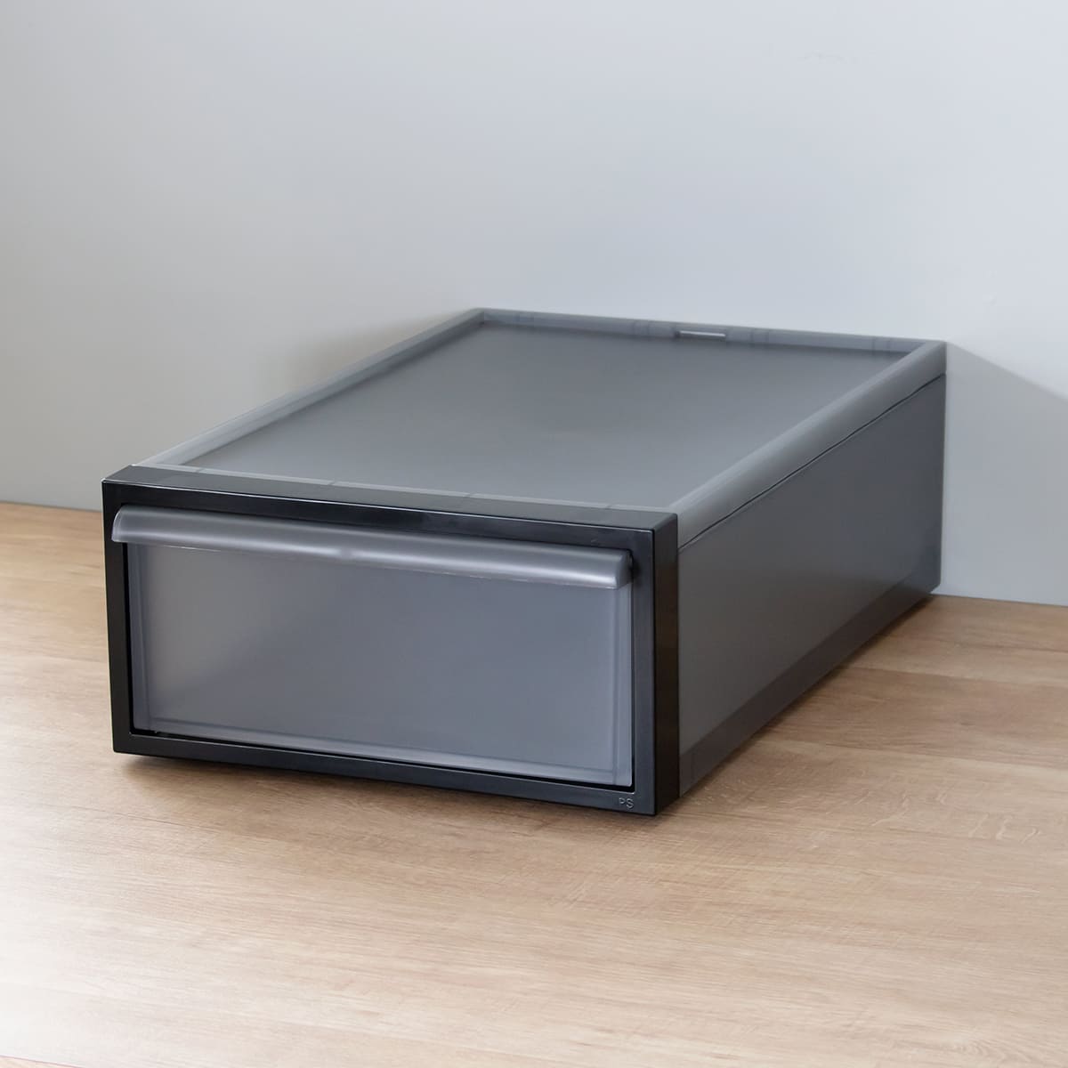 収納ケース 引き出しタイプ クローゼット収納 高さ16.1cm 日本製 同色4個セット ( 収納 衣装ケース 収納ボックス 衣類収納 プラスチック 押入れ収納 スタッキング 積み重ね プラスチック製 衣類ケース 引き出し ) 【ブラック】 ブラック