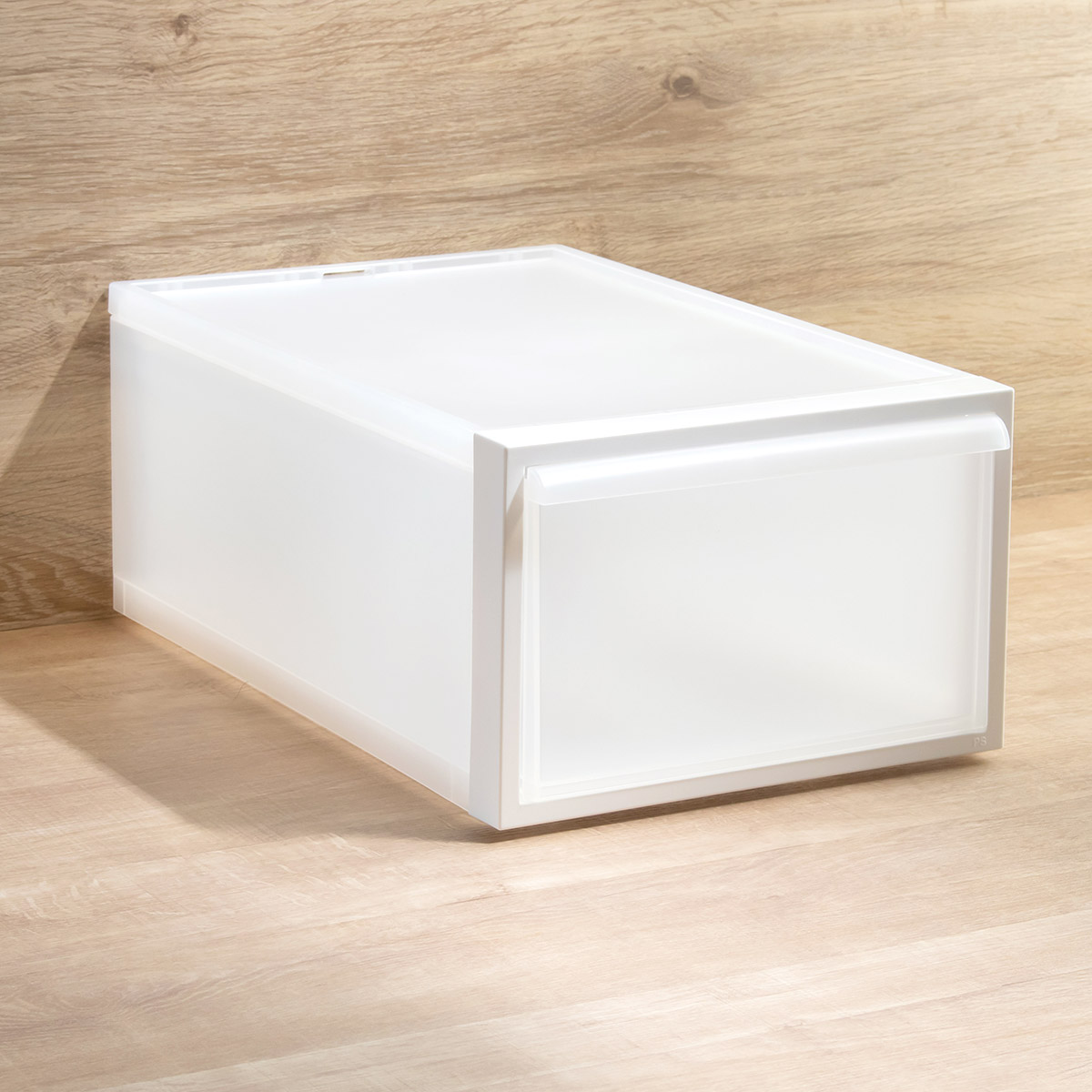 収納ケース 引き出しタイプ クローゼット収納 高さ21.5cm 日本製 同色3個セット ( 収納 衣装ケース 収納ボックス 衣類収納 プラスチック 押入れ収納 スタッキング 積み重ね プラスチック製 衣類ケース 引き出し ) 【ホワイト】 ホワイト