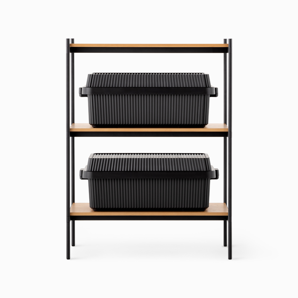 オープンラック 82×40cm 3段 350-SLセット シェルビングシステム ライクイット ( ラック 収納ラック 棚 収納棚 木板 木天板 ウッドシェルフ シェルフ 収納 組み換え 追加 組み合わせ 家具 アジャスター 付き 見せる収納 )