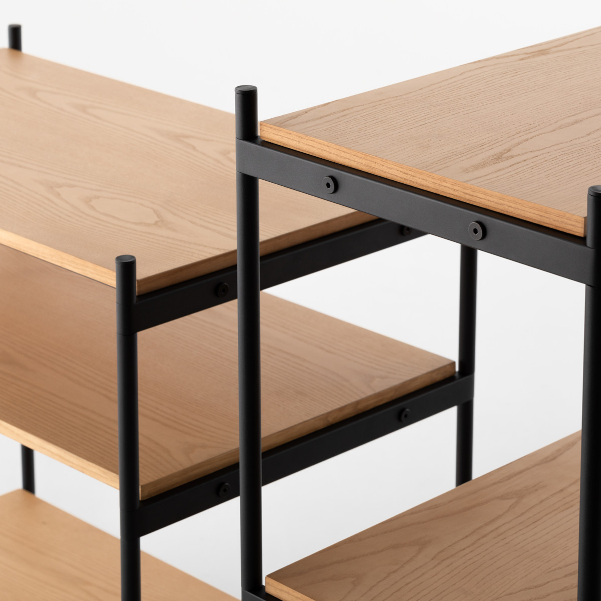 オープンラック 82×40cm 3段 350-SLセット シェルビングシステム ライクイット ( ラック 収納ラック 棚 収納棚 木板 木天板 ウッドシェルフ シェルフ 収納 組み換え 追加 組み合わせ 家具 アジャスター 付き 見せる収納 )