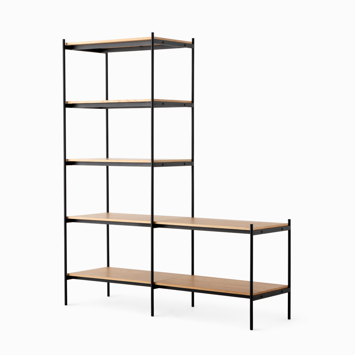 オープンラック 82×40cm 3段 350-SLセット シェルビングシステム ライクイット ( ラック 収納ラック 棚 収納棚 木板 木天板 ウッドシェルフ シェルフ 収納 組み換え 追加 組み合わせ 家具 アジャスター 付き 見せる収納 )