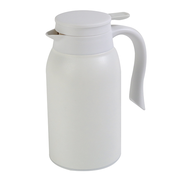 卓上ポット ステンレス 900ml 保温 保冷 ポット ティーポット ( ステンレスポット テーブルポット 魔法瓶 おしゃれ 保温ポット 保冷ポット 洗いやすい コードレス モノトーン 白 黒 ステンレス製 ) 【ホワイト】 ホワイト