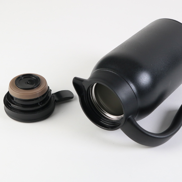 卓上ポット ステンレス 900ml 保温 保冷 ポット ティーポット ( ステンレスポット テーブルポット 魔法瓶 おしゃれ 保温ポット 保冷ポット 洗いやすい コードレス モノトーン 白 黒 ステンレス製 ) 【ホワイト】 ホワイト