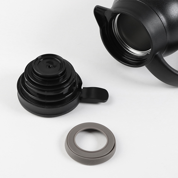 卓上ポット ステンレス 900ml 保温 保冷 ポット ティーポット ( ステンレスポット テーブルポット 魔法瓶 おしゃれ 保温ポット 保冷ポット 洗いやすい コードレス モノトーン 白 黒 ステンレス製 ) 【ホワイト】 ホワイト