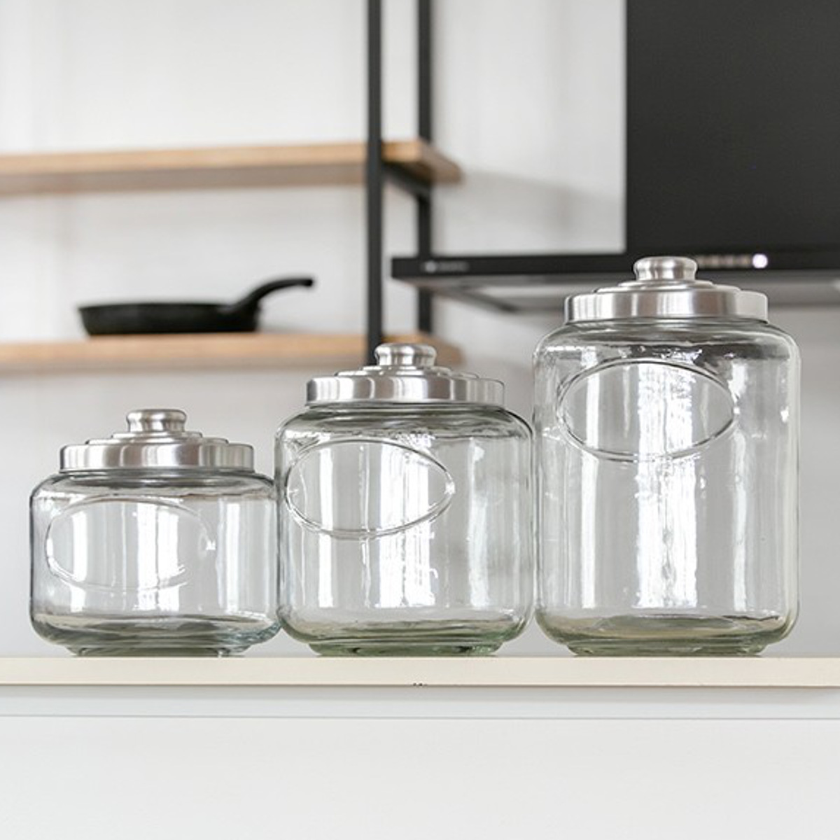 保存容器 6L クッキージャー ガラス ワイド ( キャニスター ガラス保存容器 ガラスクッキージャー ガラスジャー ガラス保存瓶 ガラス容器 保存瓶 保存ビン 保存びん 米びつ こめびつ ライスストッカー )