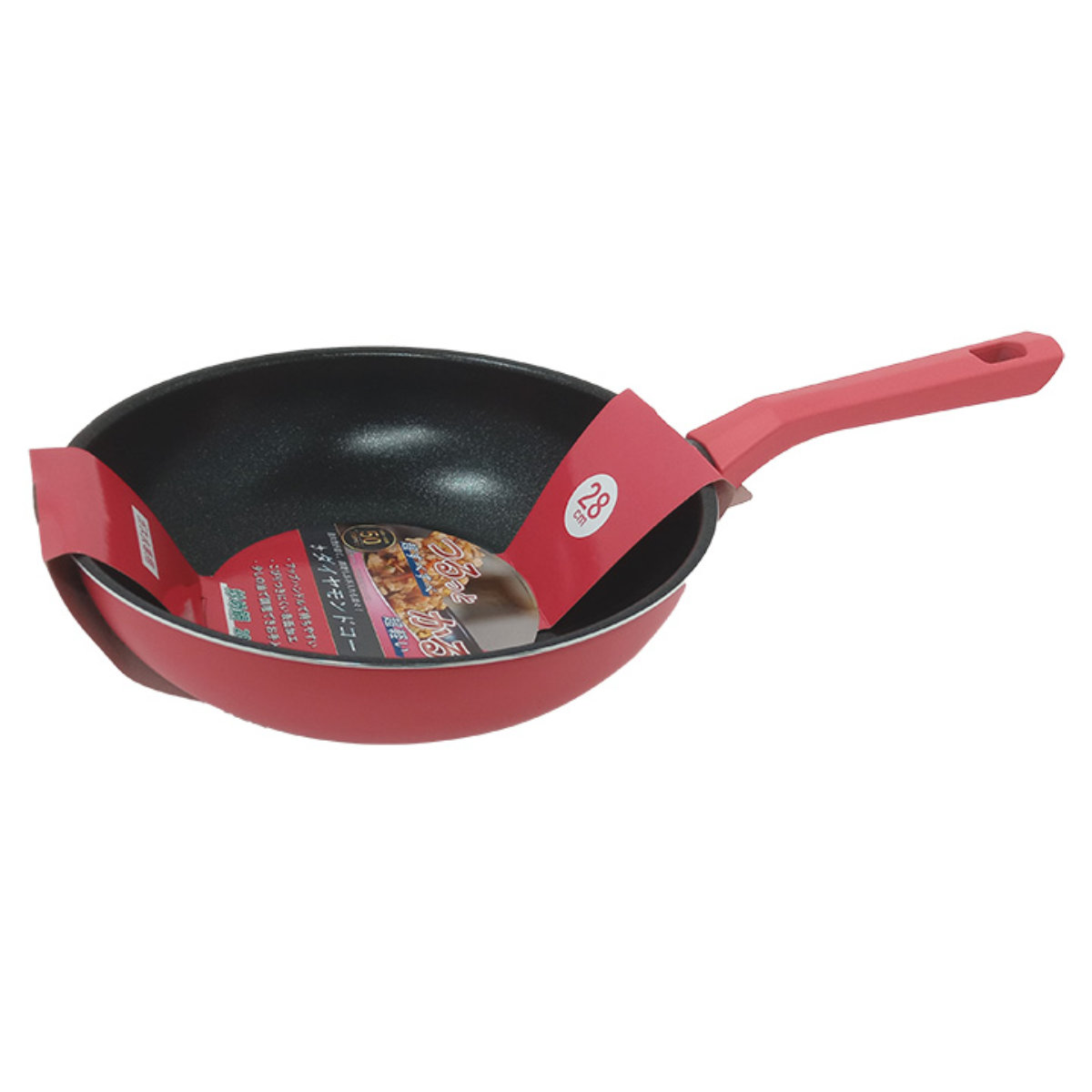 炒め鍋 28cm ガス火専用 軽量 超ツルっと軽っとフライパン ( ガス火対応 直火対応 深型 アルミ いため鍋 28センチ アルミフライパン 丸 片手鍋 軽い 金属ヘラOK )