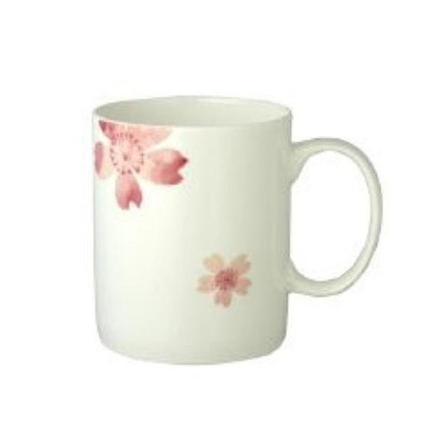 マグカップ 桜 380ml ボーンチャイナ 食洗機対応 ( コップ マグ 食器 さくら 電子レンジ対応 磁器製 )