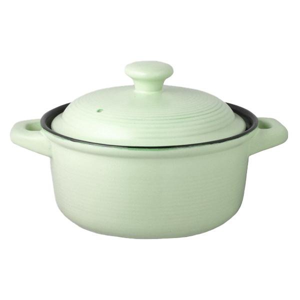 土鍋 欧風土鍋 24cm IH対応 ( 両手鍋 どなべ 欧風鍋 ガス火対応 おすすめ 陶器製 陶器鍋 キャセロール 調理器具 調理用品 調理鍋 ) 【ピンク】 ピンク