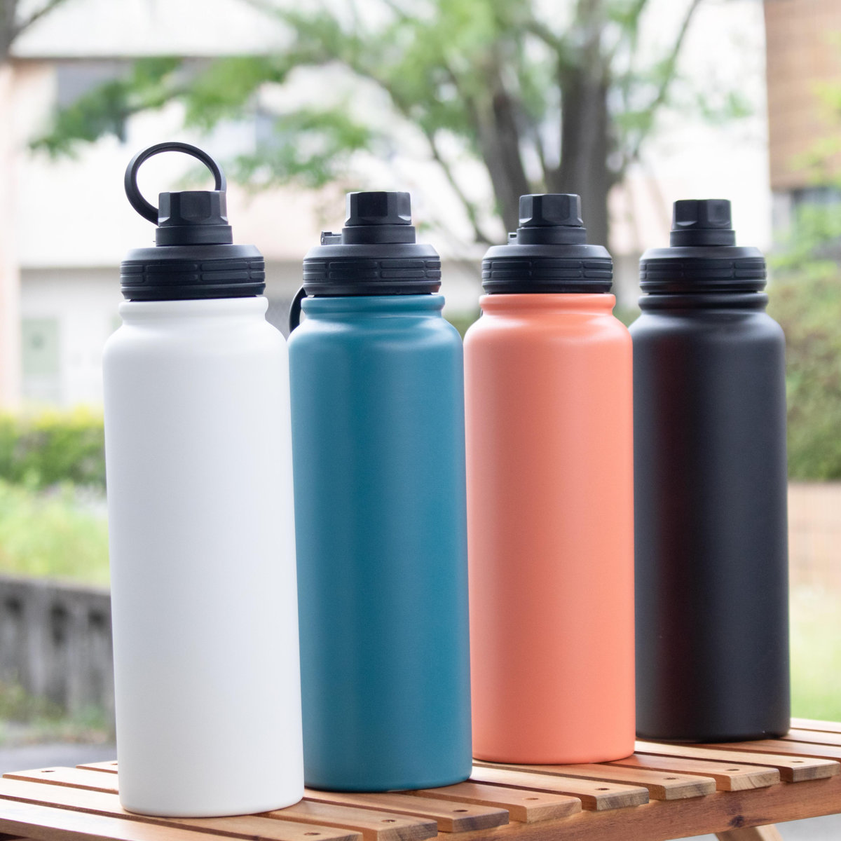 水筒 1L IMMEDI ステンレスボトル ( 保冷 保温 直飲み ダイレクトボトル 大容量 ハンドル付き 直のみ マイボトル ボトル すいとう スポーツ 保温保冷 おしゃれ アウトドア ) 【ブラック】 ブラック