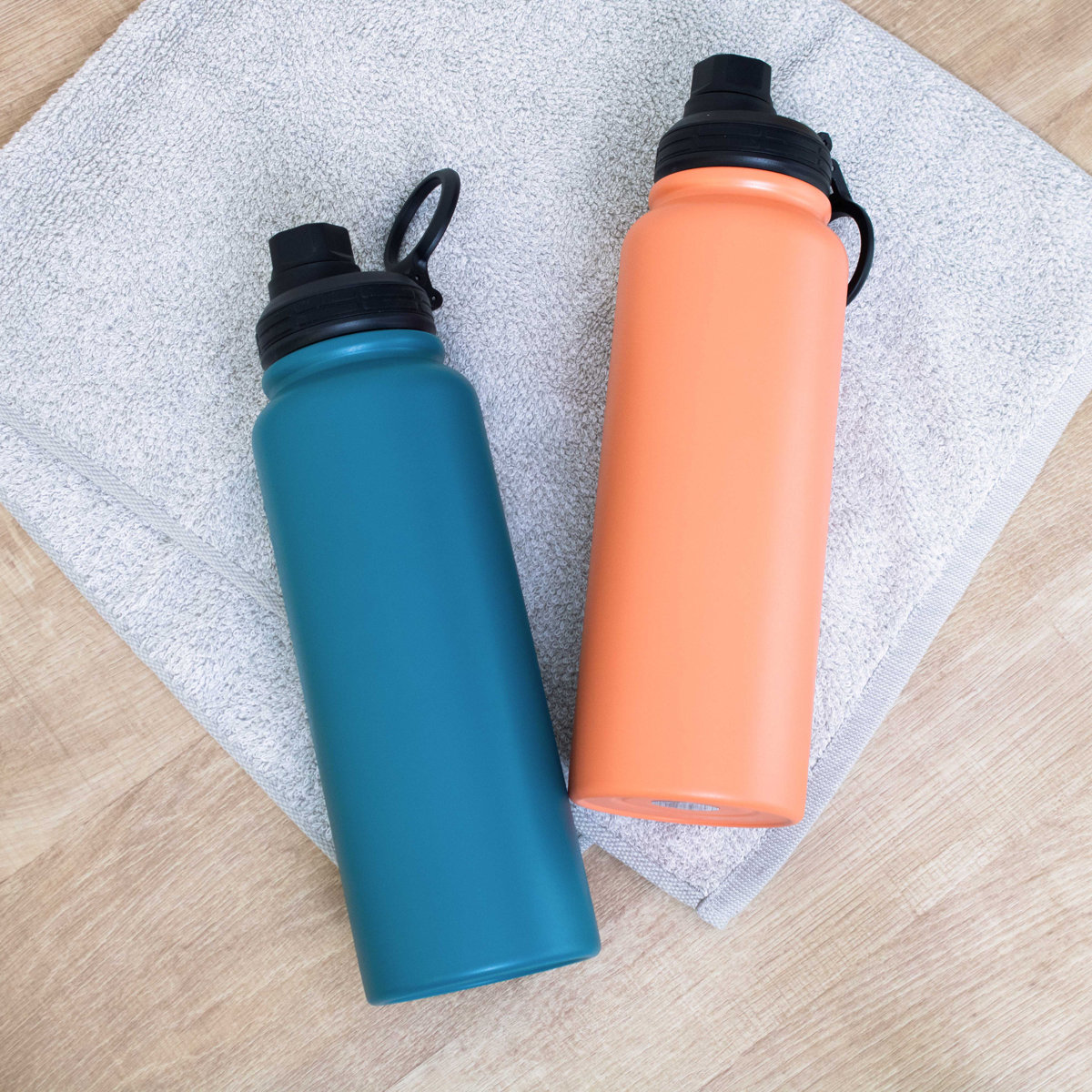 水筒 1L IMMEDI ステンレスボトル ( 保冷 保温 直飲み ダイレクトボトル 大容量 ハンドル付き 直のみ マイボトル ボトル すいとう スポーツ 保温保冷 おしゃれ アウトドア ) 【ブラック】 ブラック