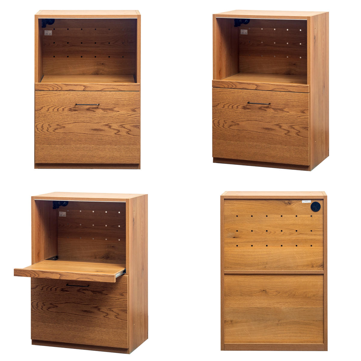 スライド棚深引出し 本体 組合せキッチン収納 幅60cm ワイズシリーズ 日本製 ( wise スライド棚 組み合わせ キッチン収納 完成品 オーク前板 引き出し 収納 棚 家電収納 作業台 家具 コンセント付 モイス付 )