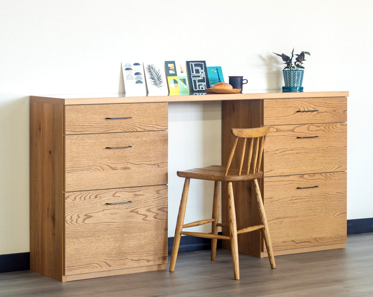 3段チェスト 本体 組合せキッチン収納 幅60cm ワイズシリーズ 日本製 ( wise 3段 チェスト 組み合わせ キッチン収納 完成品 オーク前板 引き出し 収納 棚 作業台 家具 3杯 スライドレール )